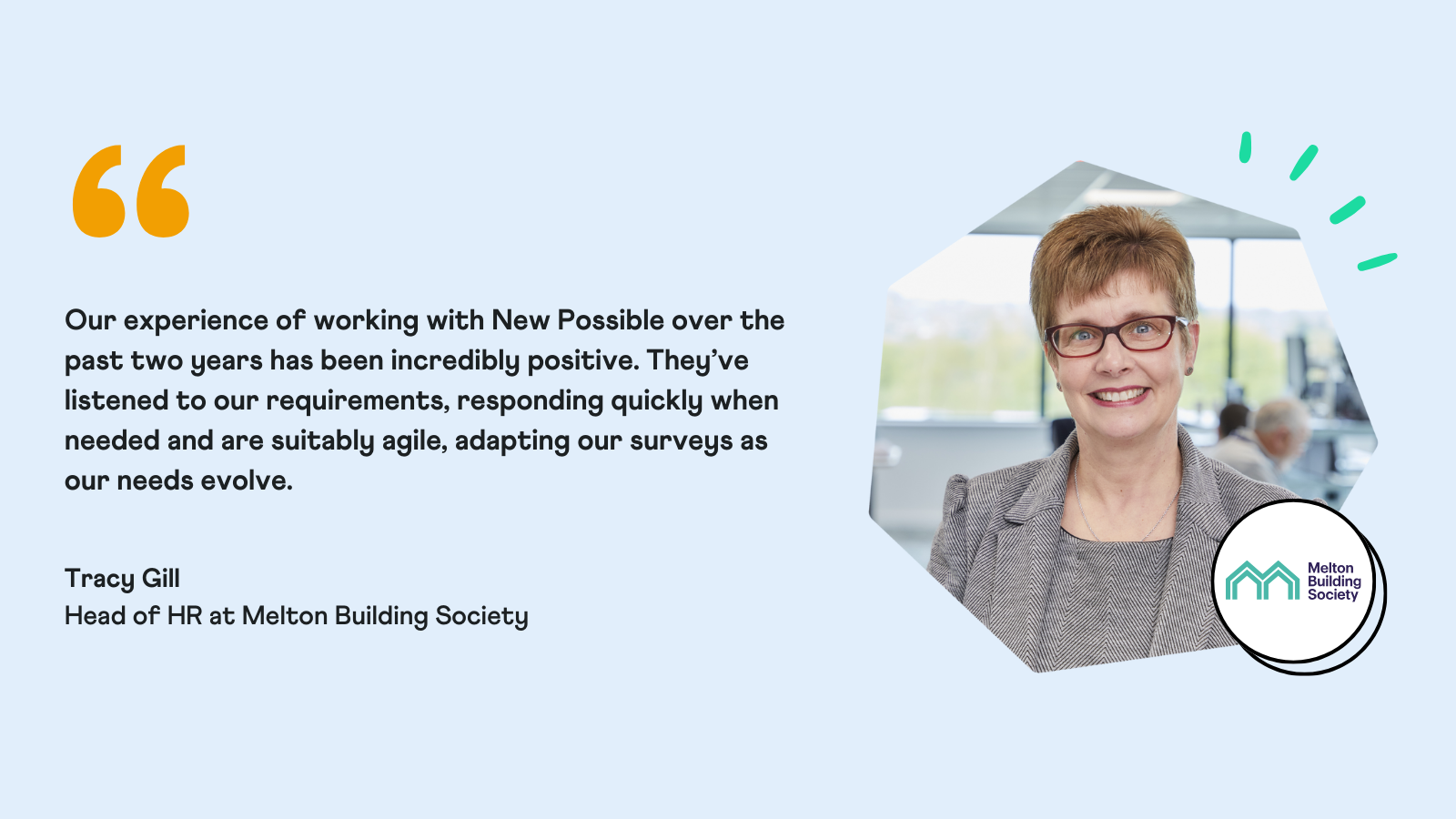 New Possible - Tracy Gill - Melton Building Society - Testimonial