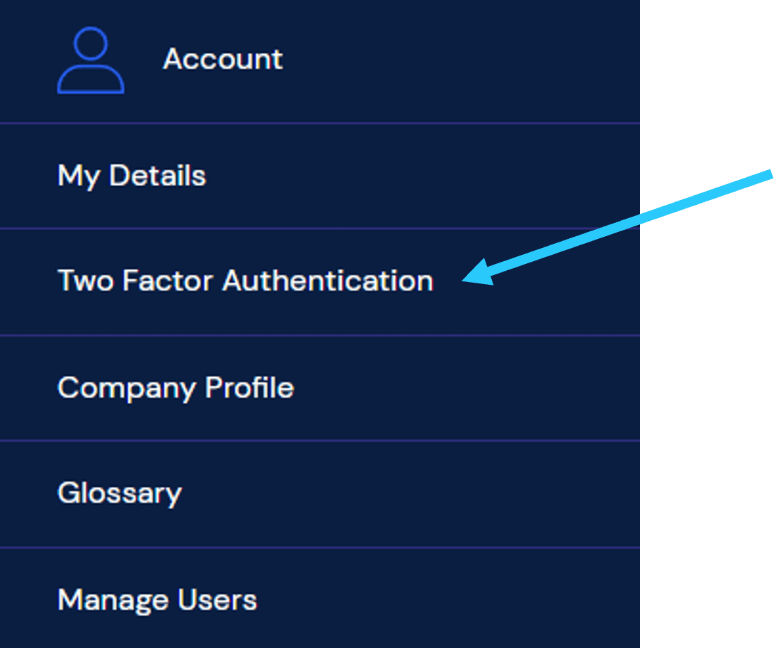Activate Two Factor Authentication from the client portal - New Possible